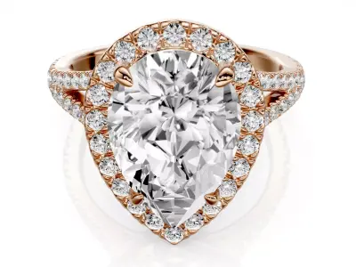 Engagement ring Ilara 3ct 3D print model