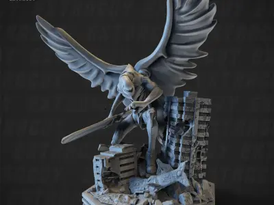 Hot lips White Walkers Diorama Set 130mm 3D print model