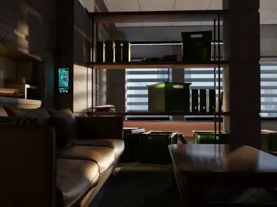 Cyberpunk Apartment  v3 Scene - High Detail 3D model