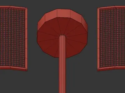 Caspian 5 metal chandelier 3D model