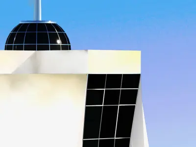 Glass Concrete Skyscraper 3D model