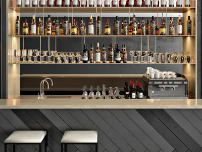 Restaurant bar 1   3D model