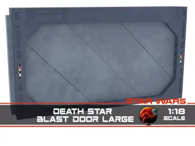 Death Star Blast Door large - 1-18 scale Kenner-Hasbro 3D print model