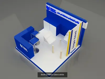 Booth Exhibition Stand G25 3D Model Pack