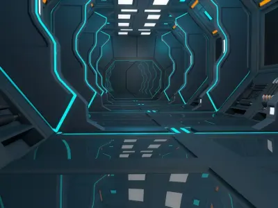 Sci Fi Interior 3D model 23