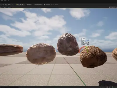5realistic rock assets with detailed surface variation sandstone Low-poly 3D model