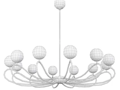 Papillon 1-Tier Lamp Low-poly 3D model