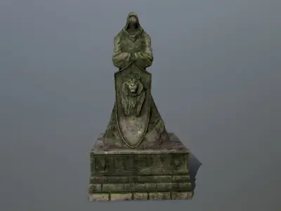 old statue 3 Low-poly 3D model