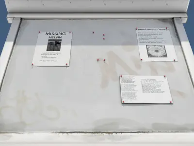 Message Board Low-poly 3D model