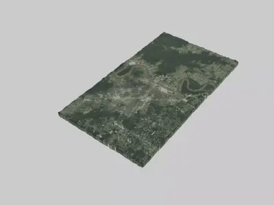 Baton Rouge City Low-poly 3D model