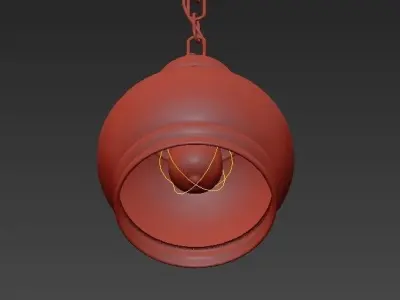 Iron chandelier 3D model