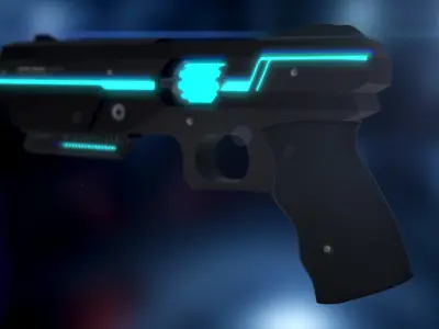 Sci-Fi Gun Black Eagle Low-poly 3D model