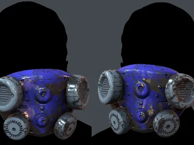 Gas mask helmet 3d model scifi Low-poly 3D model Low-poly Low-poly 3D model get