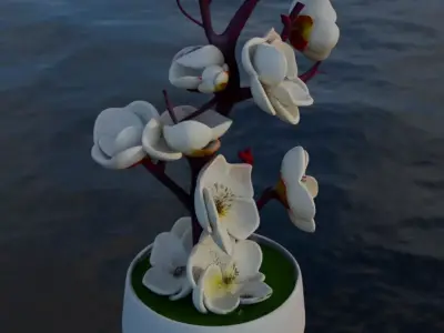 Bindis flower pack 01 3D model