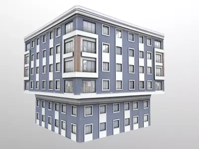 Architectural Building-9 Low-poly 3D model