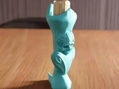 Skull Heart Candle Holder - 276 3D print model