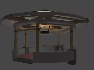 Hut modern Free low-poly 3D model