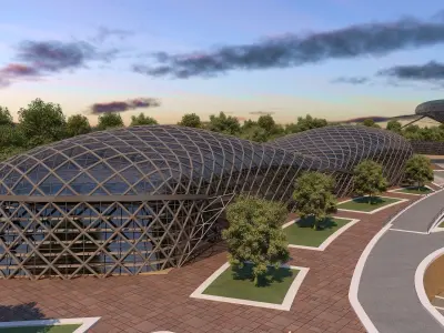 0154 - Train Station Architecture Project - 2D Drawings-3D Files 3D model