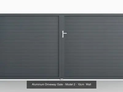 Aluminum Fence Model 2 10cm Wall 3D Model Pack