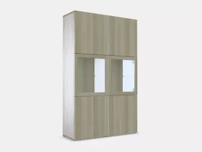 BESTA Storage combination w glass doors 5 Low-poly 3D model