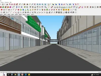 office building shopping mall sketchup model  3D model