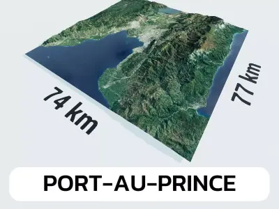 Port-au-Prince Haiti City Landscape 3D Model 3D model