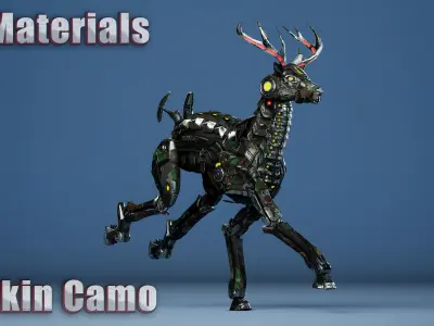 Sci-Fi Deer Low-poly 3D model