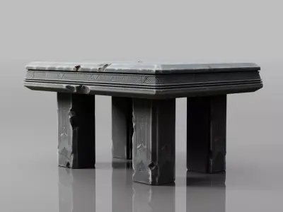 Dark Ritual Altar Prop Low-poly 3D model