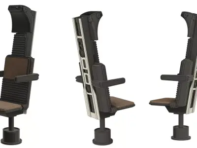 Millennium Falcon cockpit Rear Seats 3D print model