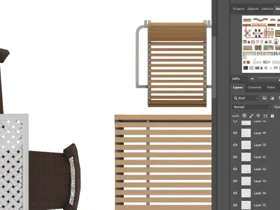 2D Outdoor top view Furniture Plans PNG PSD PDF 65 layers  Texture