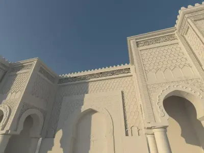 3D Model Ben Mansour Landmark in Meknes Moroccan 3D model