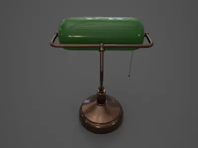 Banker Lamp Low-poly 3D model