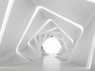 Square Tunnel Rotation Low Poly Free 3D model