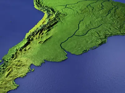 South America 3D model