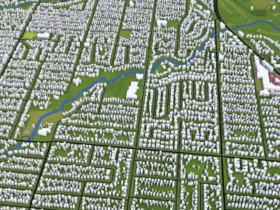 Salt Lake City  Low-poly 3D model