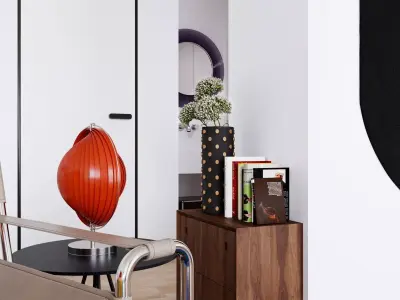 Modern Bauhaus Living Room 3D model