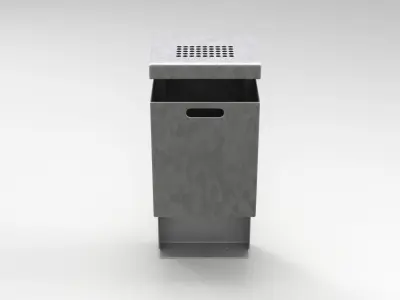 Street Trash Bin 3D model