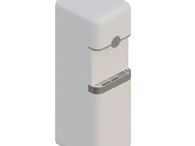 White Retro Water Dispenser 3D model