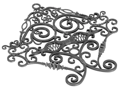 Wrought Iron Rail Clone Preset 3D model