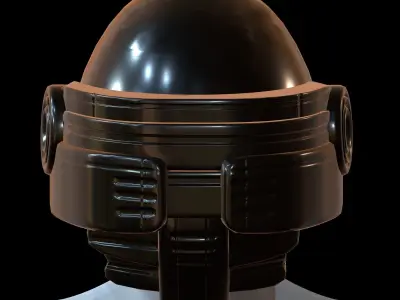 Gas mask helmet 3d model scifi Low-poly  Low-poly 3D model 348