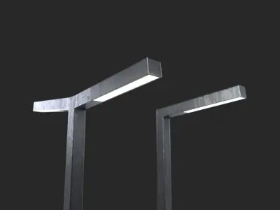 Street Light Kit PBR  Free low-poly 3D model
