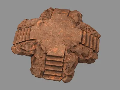 Staris Rock 04 Low-poly 3D model