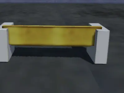 bench chair Free low-poly 3D model
