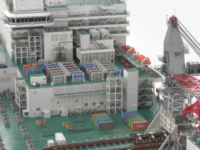  Allseas Pioneering Spirit Offshore Construction Vessel Rigged for Maya 
