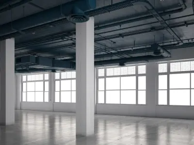  Industrial Office Interior - with materials - 