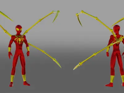 Spectacular Spider - Man Iron Spider Low-poly 3D model