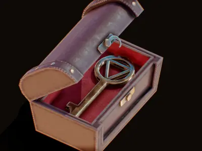Secret box Low-poly 3D model