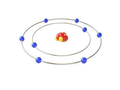 Oxygen Chemical Element v1 001 Low-poly 3D model