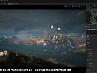 Ultra Modular Landscape System Low-poly 3D model