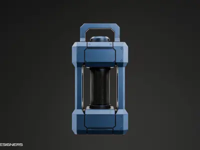 Sci-Fi Lantern - Sci-Fi Lamp Low-poly 3D model